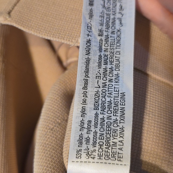 Zara Crop Tank Top Ribbed Square Neck Corset Style Beige Womens Size Small - Picture 8 of 10